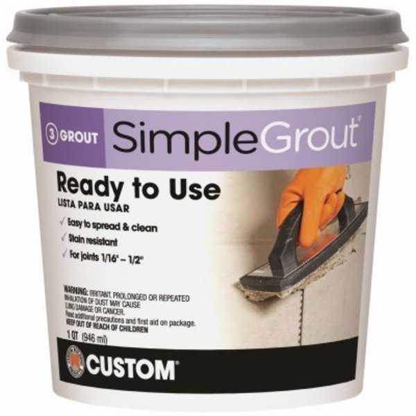 Custom Building Products Grout Premix Delorean Gray 1Qt PMG165QT